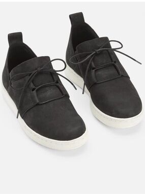 Eileen Fisher Black Kipling Easy Nubuck Leather Sneakers Women’s Size 8.5